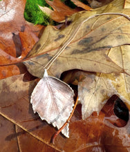 Load image into Gallery viewer, Copper Birch Leaf Corded Necklace