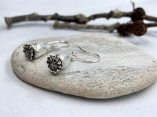 Load image into Gallery viewer, Silver Poppy Seed Earrings