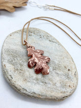 Load image into Gallery viewer, Copper Oak Leaf Necklace