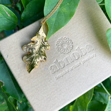 Load image into Gallery viewer, Gold Felbrigg Oak Leaf Necklace