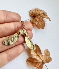 Load image into Gallery viewer, Gold Maple Seed Necklace
