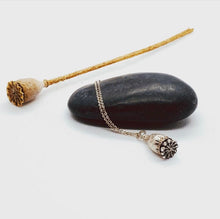 Load image into Gallery viewer, Silver Wild Poppy Seed Head Necklace
