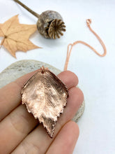 Load image into Gallery viewer, Copper Birch Leaf Necklace
