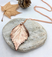 Load image into Gallery viewer, Copper Birch Leaf Necklace
