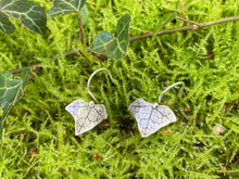 Load image into Gallery viewer, Tiny Handmade Silver Ivy Leaf Earrings
