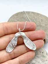 Load image into Gallery viewer, Silver Maple Seed Necklace
