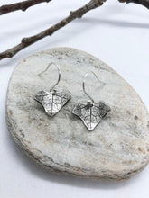 Load image into Gallery viewer, Tiny Handmade Silver Ivy Leaf Earrings
