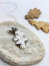 Load image into Gallery viewer, Silver Oak Leaf With Acorn Charm
