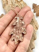 Load image into Gallery viewer, Handmade Copper Oak Leaf Necklace
