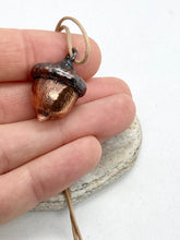 Load image into Gallery viewer, Copper Acorn Corded Necklace - Large
