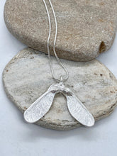 Load image into Gallery viewer, Silver Maple Seed Necklace
