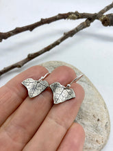Load image into Gallery viewer, Tiny Handmade Silver Ivy Leaf Earrings
