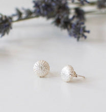 Load image into Gallery viewer, Solid Silver Sea Urchin Studs
