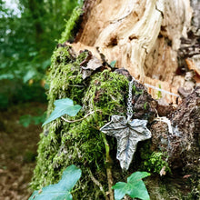 Load image into Gallery viewer, Silver Ivy Leaf Necklace
