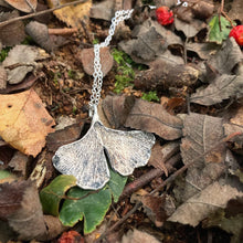Load image into Gallery viewer, Silver Gingko Leaf Necklace

