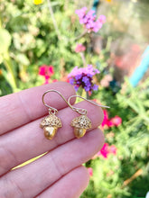 Load image into Gallery viewer, Gold Acorn Drop Earrings
