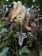 Load image into Gallery viewer, Silver Ivy Leaf Necklace
