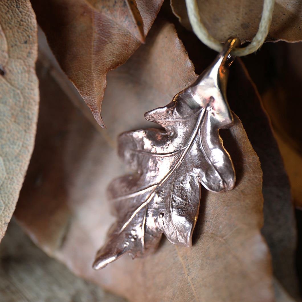Copper Oak Leaf Necklace